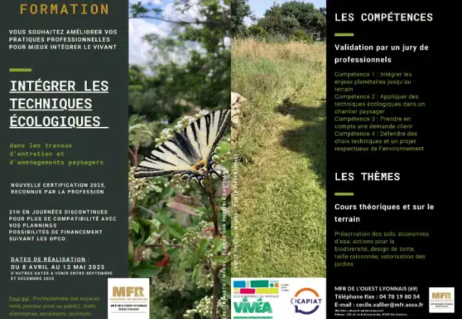 mfr rhone formation integrer les techniques ecologiques papi